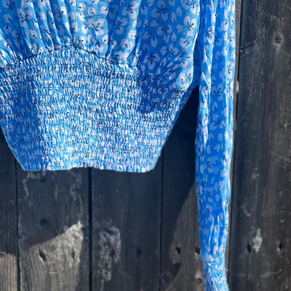 Abercrombie & Fitch flowers printed cropped blouse - Picture 6 of 9